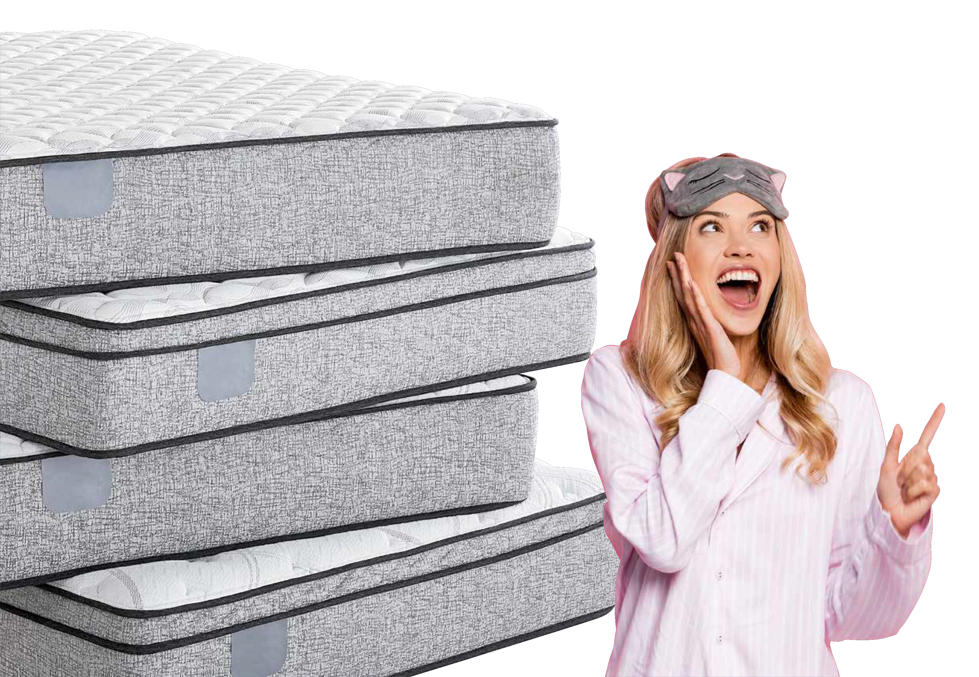 girl with mattresses